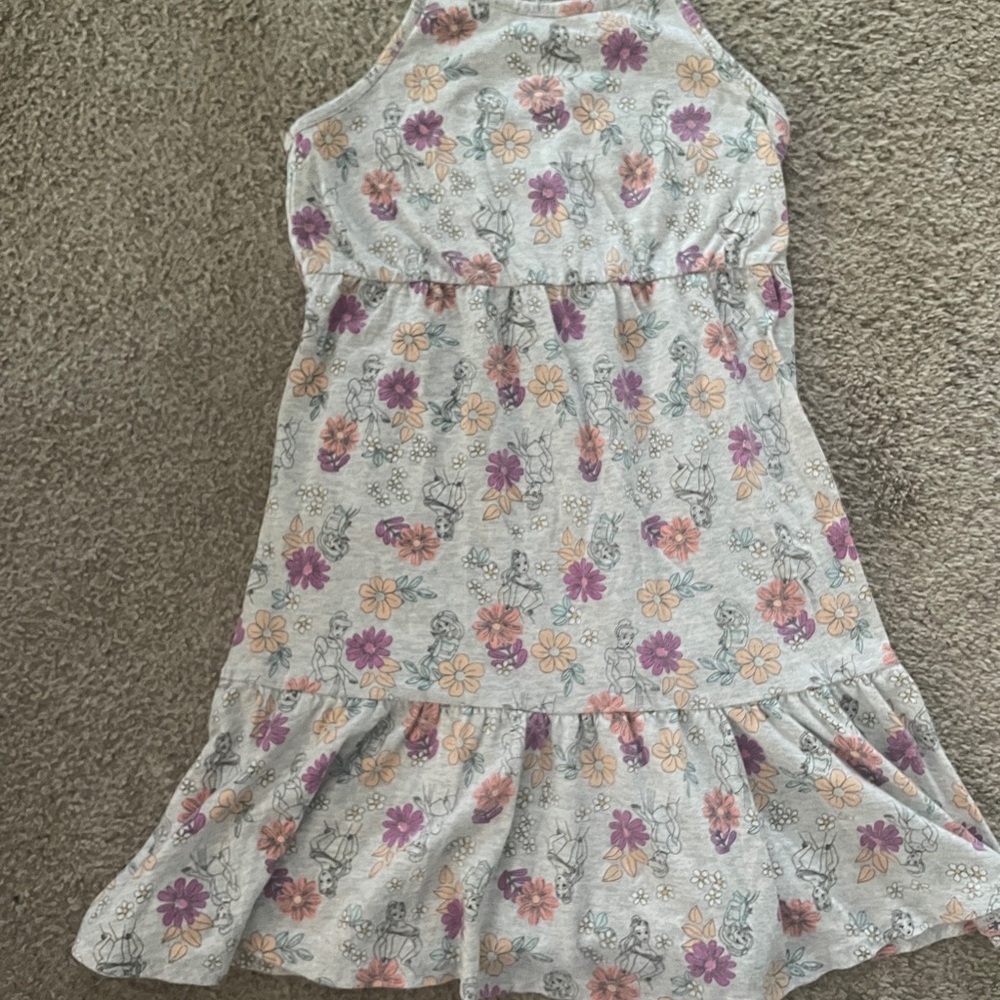 Disney princess/floral Kids Dress - LIMITED EDITION-  Gray and Multicolor